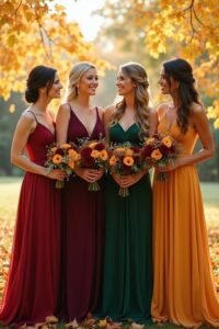 fall wedding bridesmaid dress colors