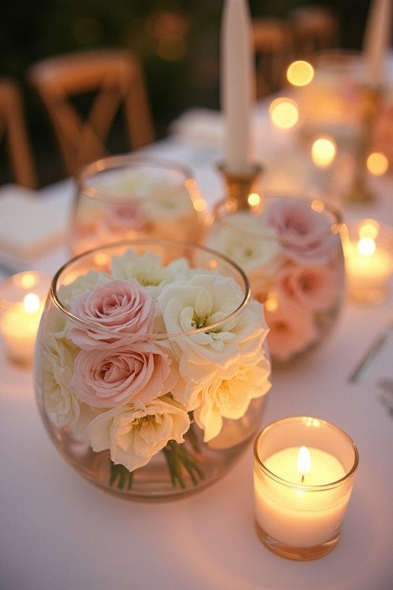 floating floral candle centerpiece