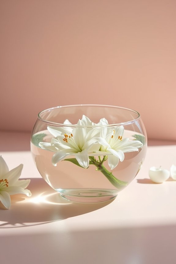 floating lilies create elegance