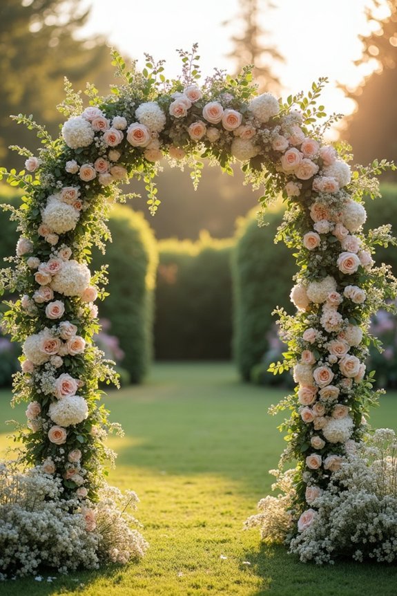 floral arch wedding elegance