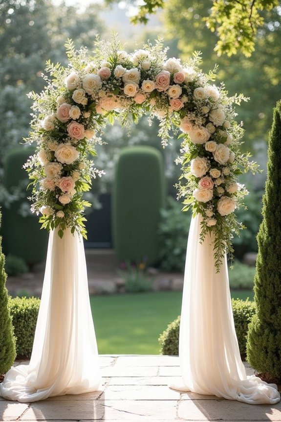 floral draping enhances romance