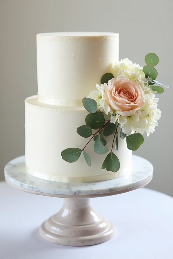 floral elegance on cake