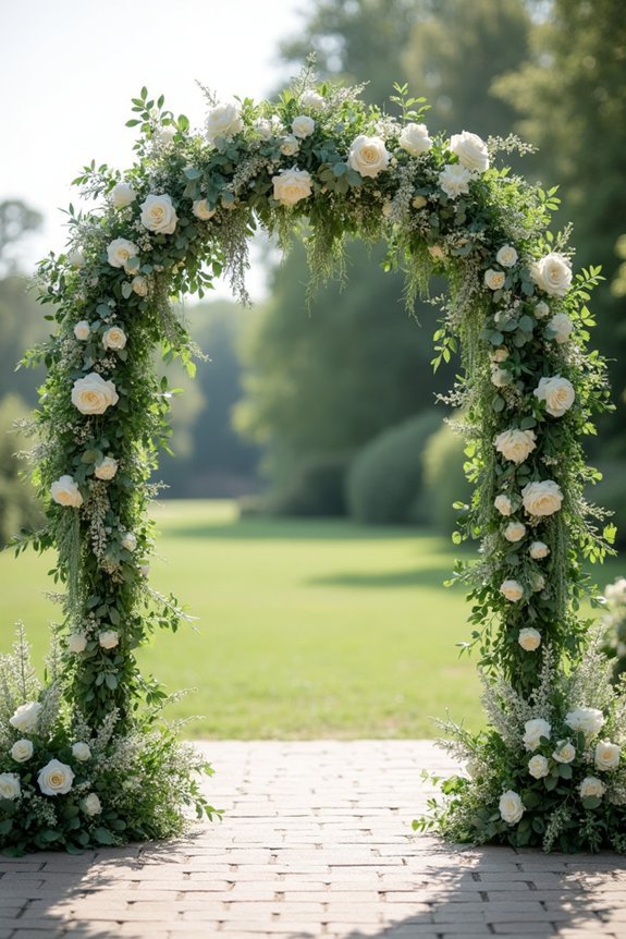 florals for hunter green