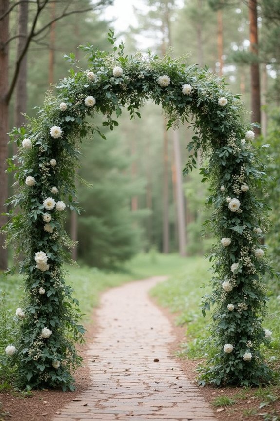 forest green ceremony elegance