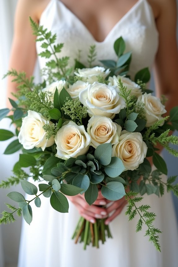 forest green floral arrangements