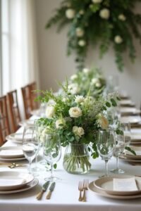 forest green wedding centerpieces