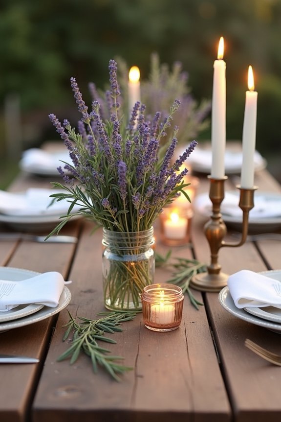 fragrant tuscan herb centerpieces