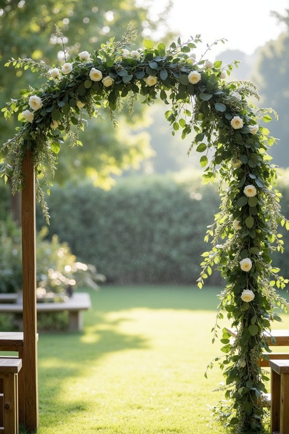 fresh arch for ceremony