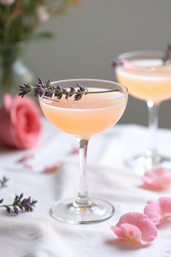 fresh floral spring cocktails