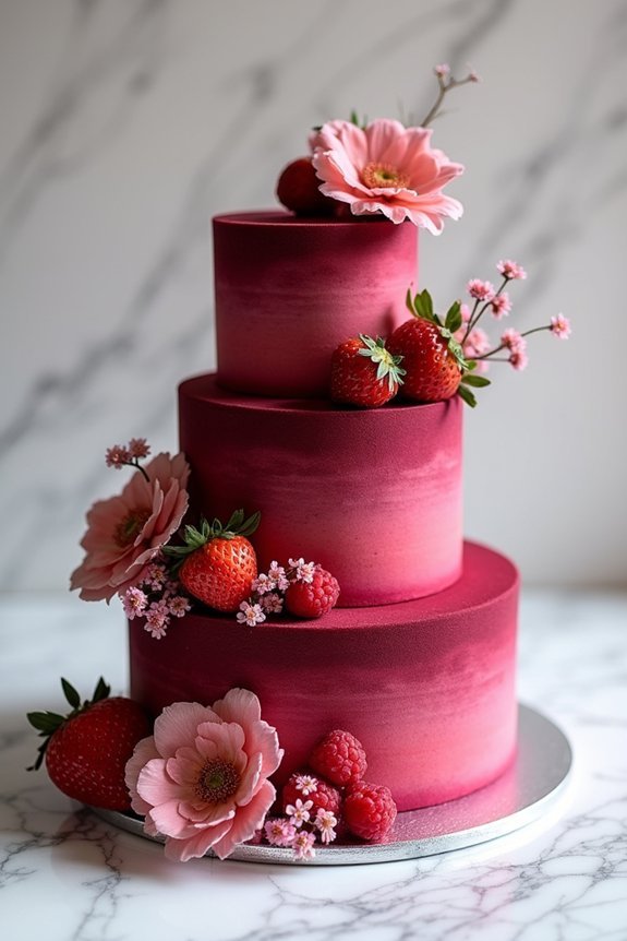 fresh fruit velvet cake