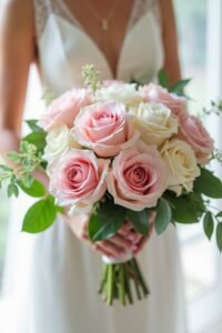 garden roses wedding bouquets