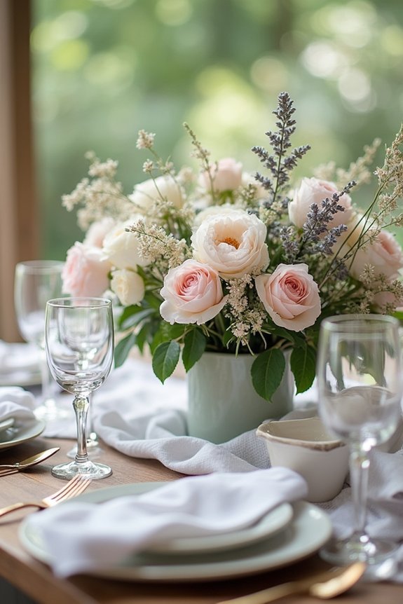 garden wedding color harmony