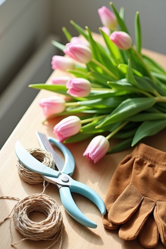 gather and prep flowers