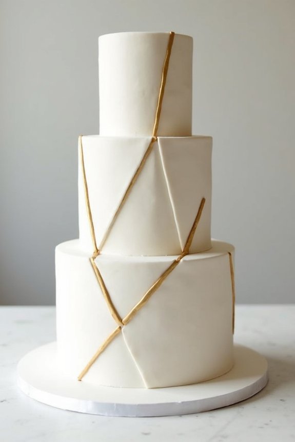 geometric buttercream cake designs