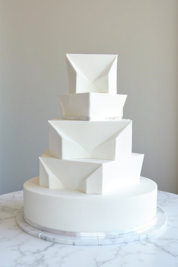 geometric cakes for modern elegance