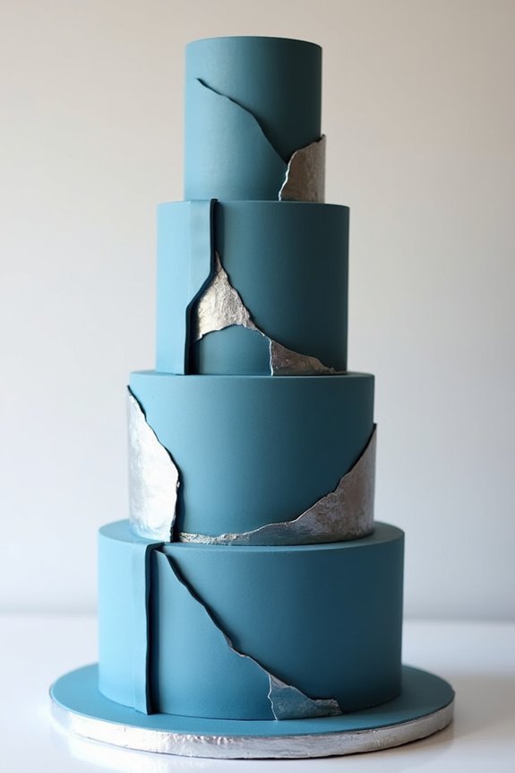 geometric elegance with metallics