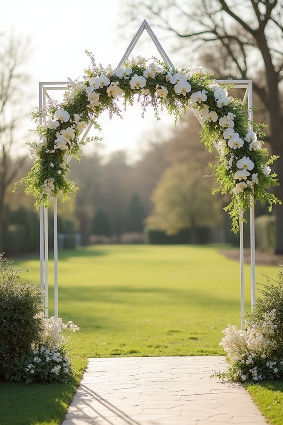 geometric minimalist wedding design