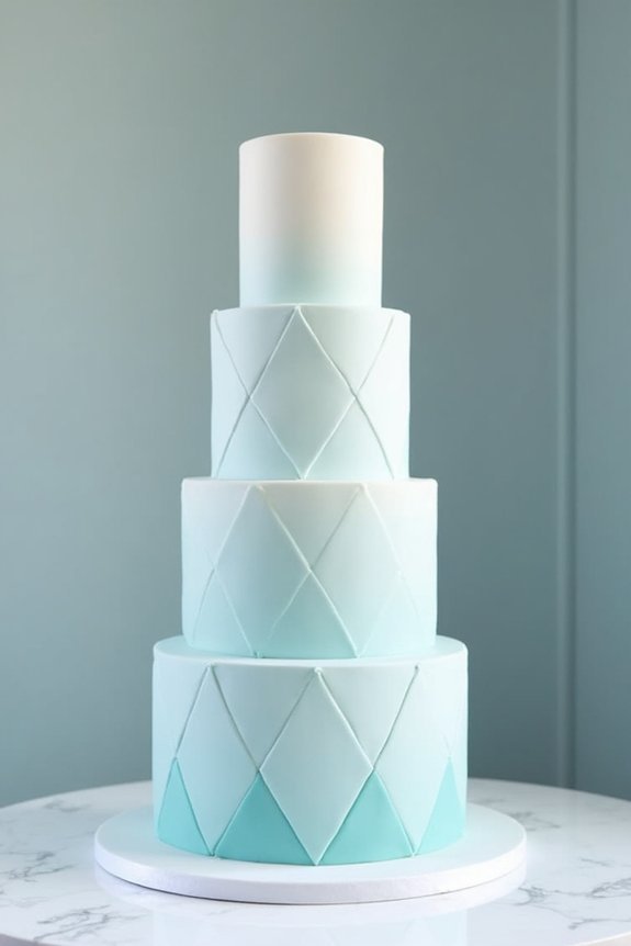 geometric patterns soft blue