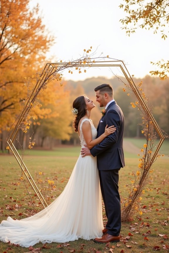 geometric wedding arch elegance