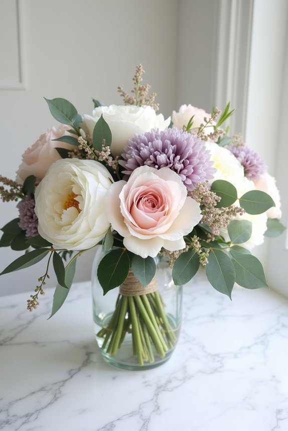 glamorous wedding flowers selection