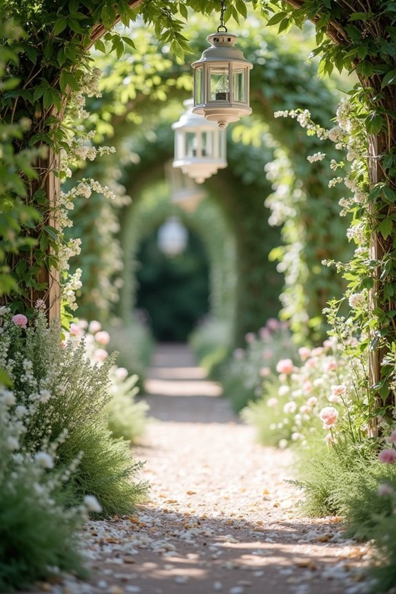 glowing lanterns in gardens