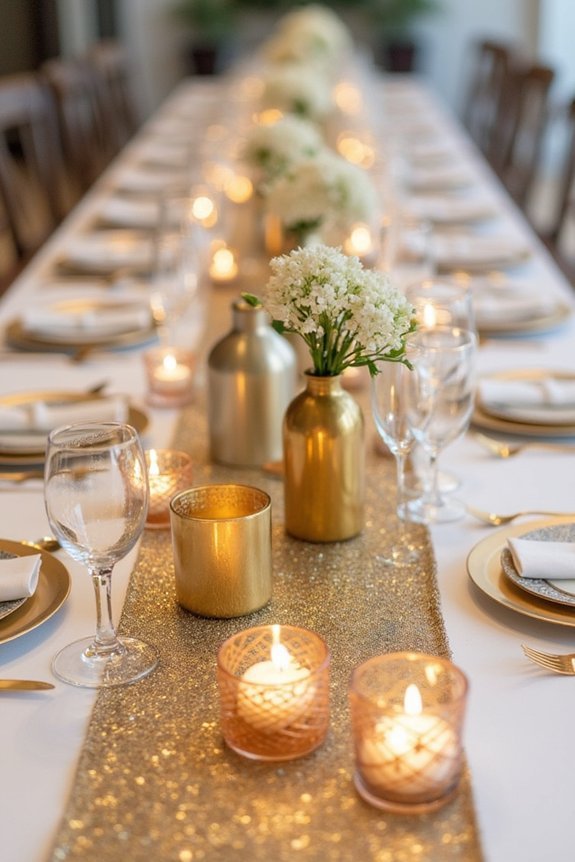 gold centerpiece supplies checklist