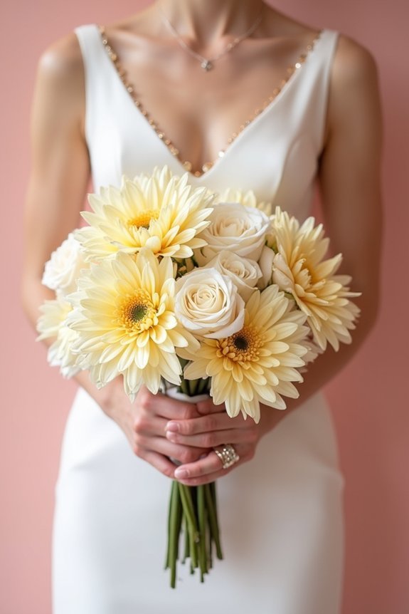 gold dusted dahlias for elegance