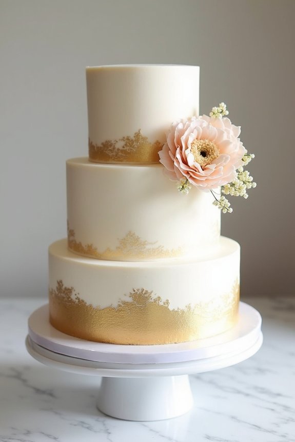 gold enhances wedding elegance