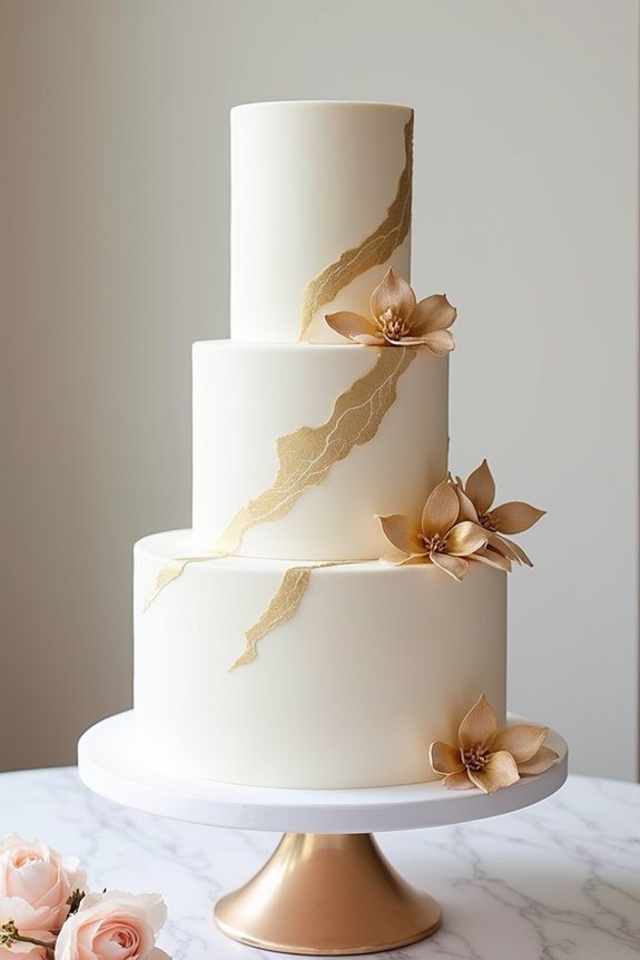 gold wedding cake inspiration