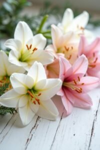 gorgeous lily bridesmaid bouquets