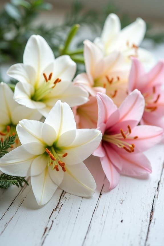 gorgeous lily bridesmaid bouquets