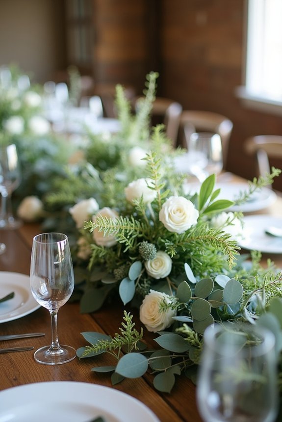 greenery enhances budget elegance