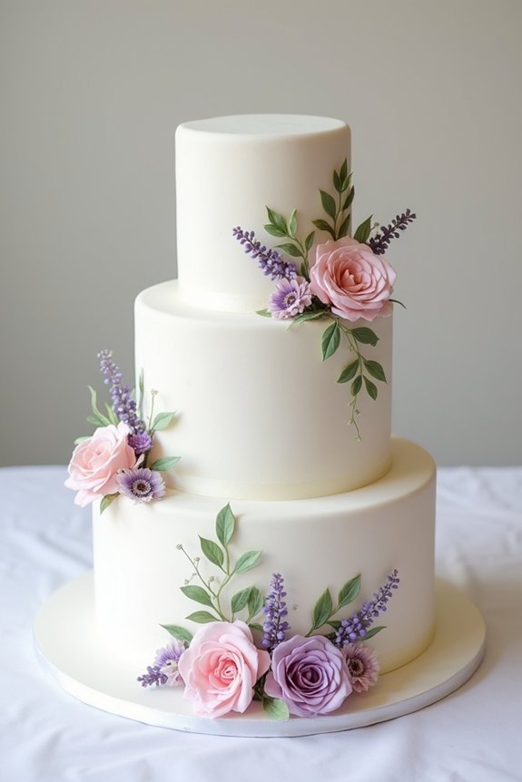 hand painted botanical cake art