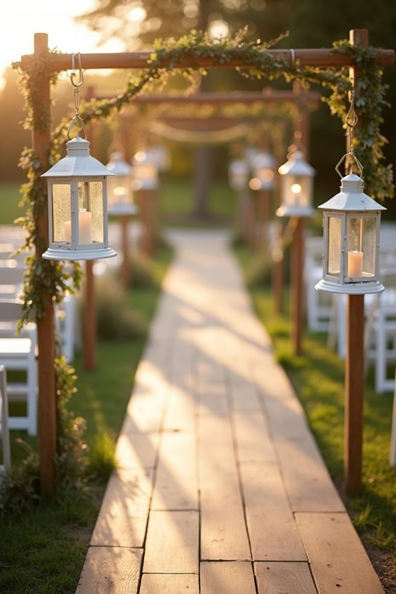 hanging lanterns enhance elegance