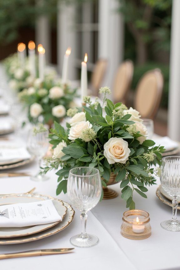 hunter green enhances wedding elegance