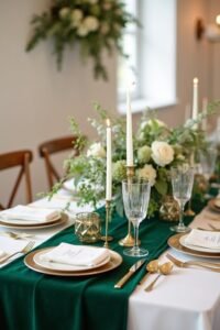 hunter green wedding decor ideas