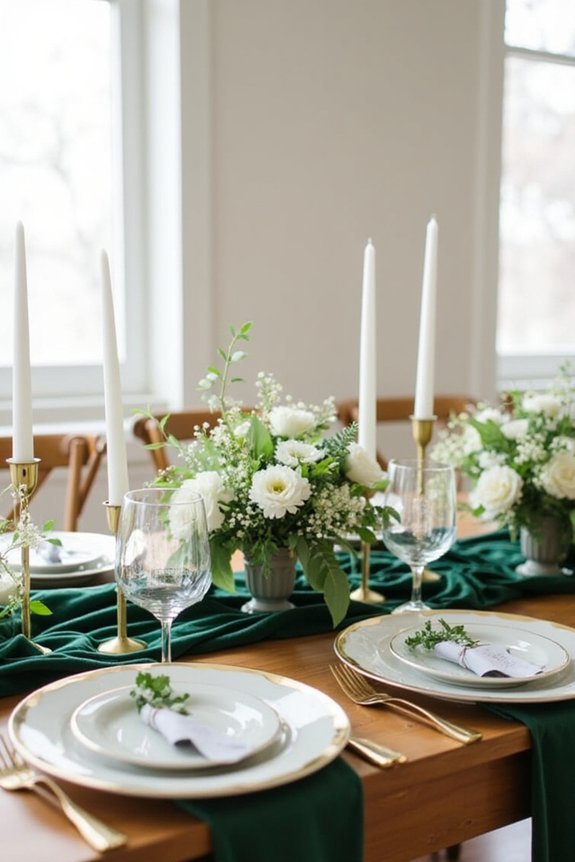 hunter green wedding inspiration
