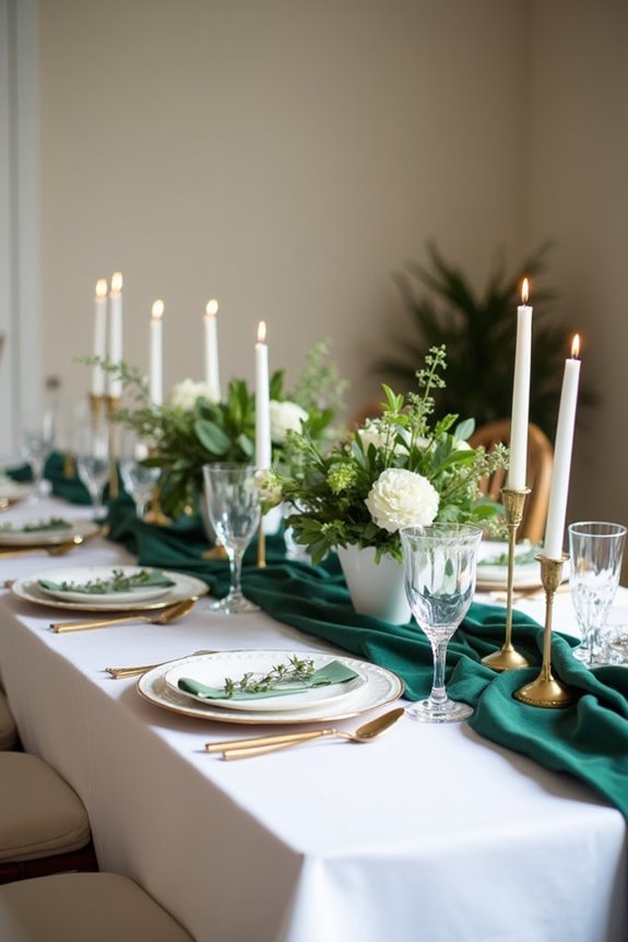 hunter green wedding inspiration