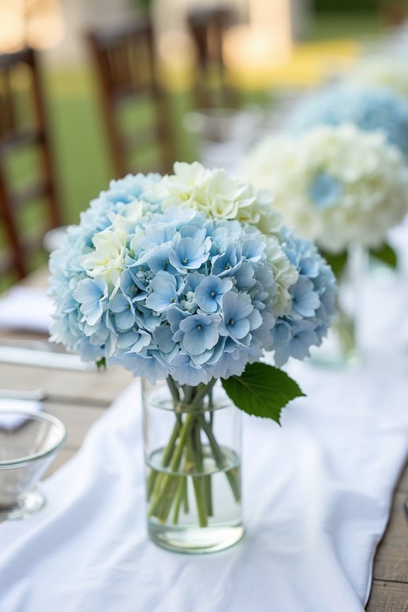 hydrangeas for wedding centerpieces