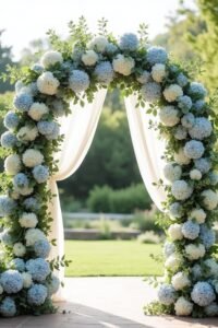 hydrangeas wedding arch inspiration