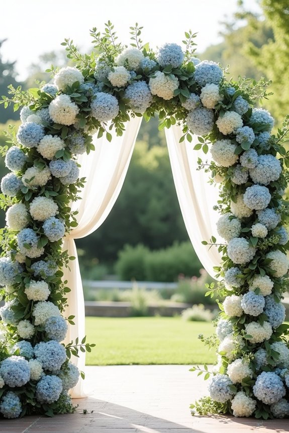 hydrangeas wedding arch inspiration