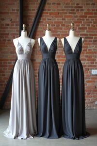 industrial chic bridesmaid attire