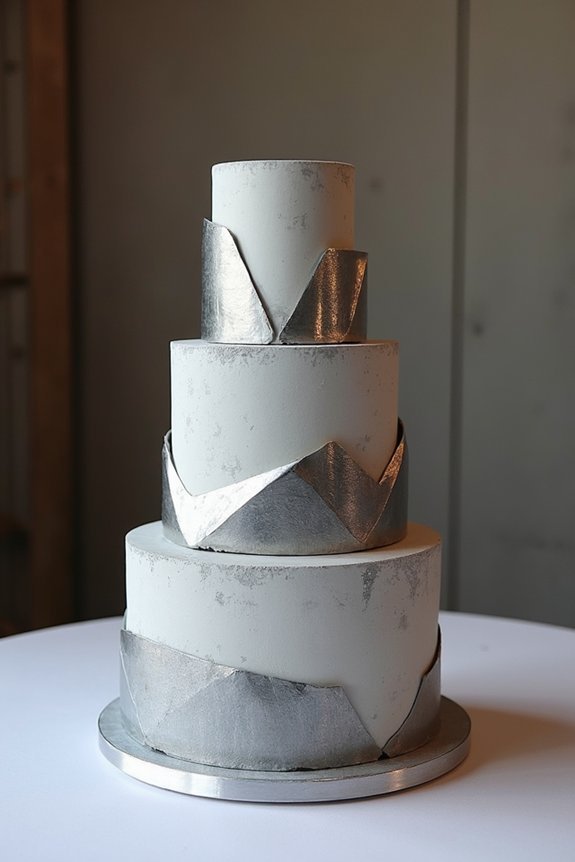 industrial wedding cake aesthetics