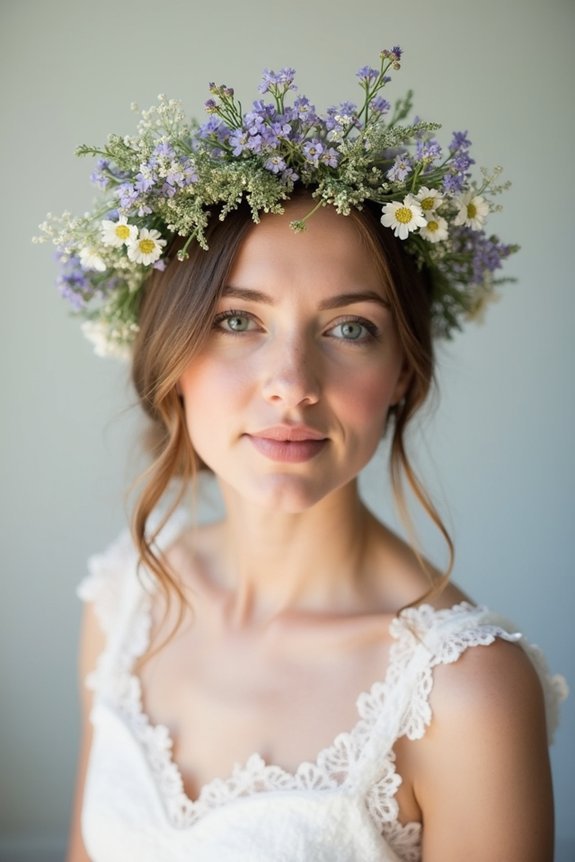 intentional floral crown design