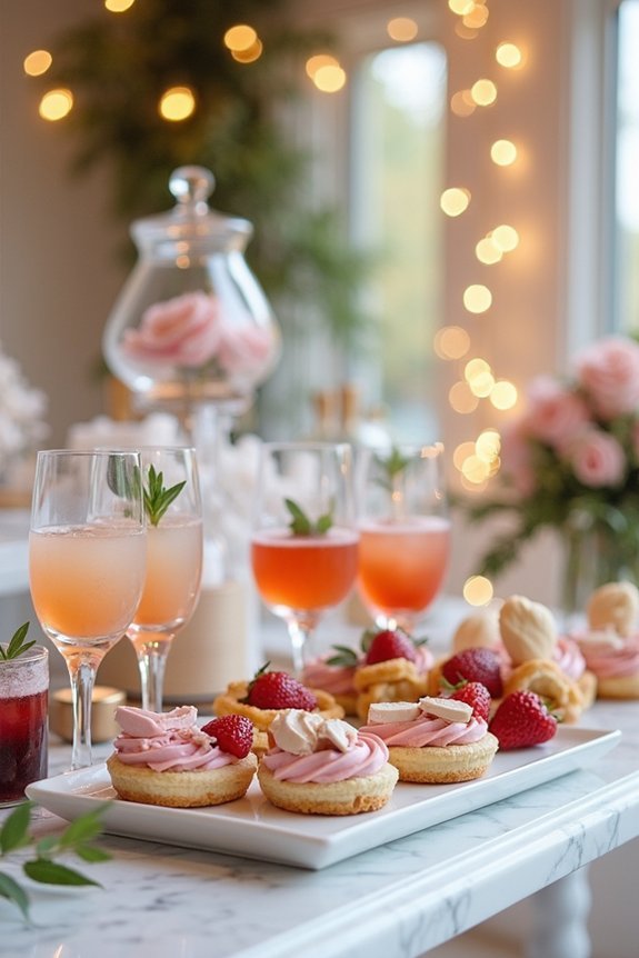interactive dessert and drink stations