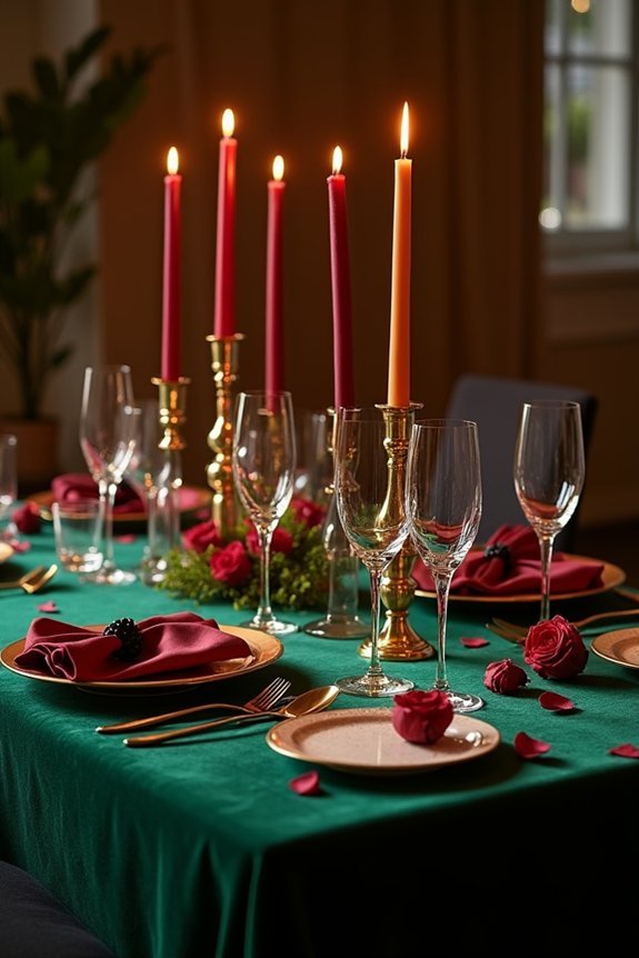 intimate jewel tone ambiance