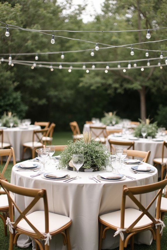 intimate table arrangement setup