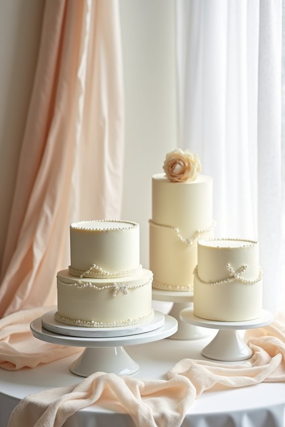 ivory desserts and decorations