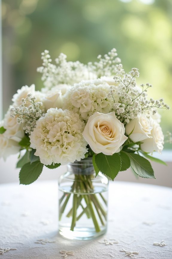 ivory wedding centerpiece ideas
