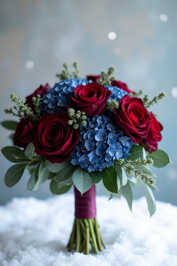 jewel tone bouquets with elegance